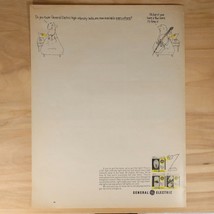 Vtg General Electric High Intensity Light Bulb Full Page Ad from 1967 10x13 1/8 - £10.56 GBP