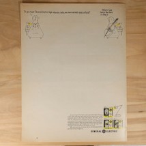 Vtg General Electric High Intensity Light Bulb Full Page Ad from 1967 10x13 1/8 - £10.45 GBP