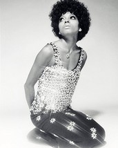 Diana Ross Afro Hair Sequin Dress On Floor 16X20 Canvas Giclee - £55.87 GBP