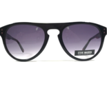 Steve Madden Sonnenbrille HUSTTLER BLACK Rund Rahmen mit Violett Gläser - £21.87 GBP