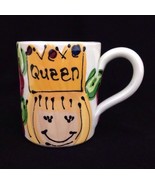 Eclectic Clayworks Julianne QUEEN Mug Handmade Ceramics Pottery Folk Art... - $17.50 CAD