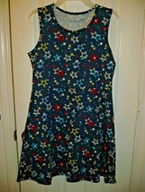 Wonder Nation Girls Play Dress Size X-Large (14-16) Blue With Stars NEW - £8.52 GBP