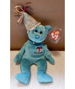 TY Beanie Baby December Teddy Birthday Bear 8&quot; 2002 Mint Tag Stuffed Ani... - £6.40 GBP