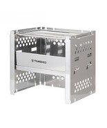 Tomshoo Portable Folding Wood Stove with BBQ Grill - Adjustable Ash Tray - $54.99
