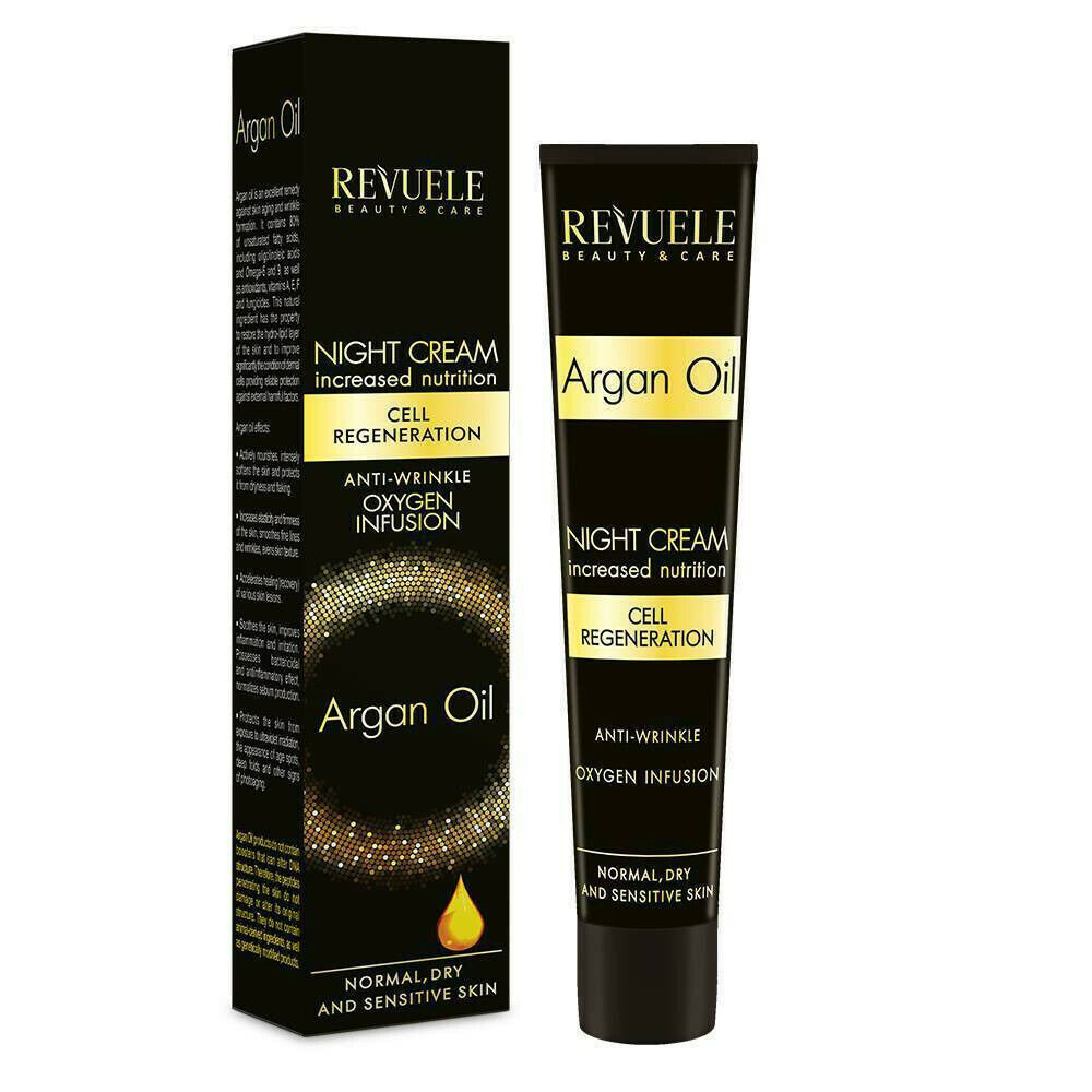 REVUELE Moisturizing Night Face Cream Anti-Wrinkle Argan Oil 50ml - $5.69