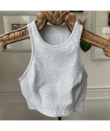 Outdoor Voices Athena Crop Top Heathered Grey Ash Sports Bra Brami Size XS - $375.67 MXN