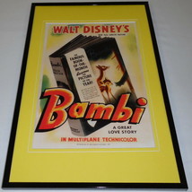 Disney Bambi Framed 11x17 Repro Poster Display - $49.49