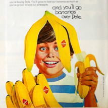 1972 Dole Bananas Advertisement Healthy Foods Fruit Vintage Castle Cooke... - $19.99