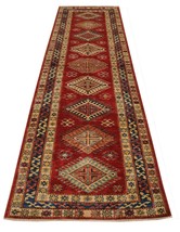 3 x 10 ft Super Kazak Evil Eye Protection Motif carpet runners for hallw... - £763.89 GBP