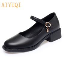 Women&#39;s Shoes Genuine Leather New Mid-heel Mary Jane Shoes Women Shiny Fashion L - £57.61 GBP