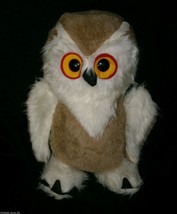 15&quot; Big Huge Vintage Brown &amp; White Owl Animal Fair Stuffed 1970s Plush Toy Old - £44.79 GBP