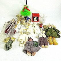 Christmas Angel Ornaments Figurines Craft Mixed Lot of 18 Cloth Porcelain - £20.25 GBP