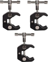 Super Clamp With 1/4 And 3/8 Thread For Photography,Camera Monitor, Led, 3Pack - £23.64 GBP