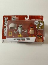 ANGRY BIRDS MISSION FLOCK PACK RED AND SILVER FIGURES - $21.83 CAD
