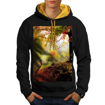 Wellcoda Forest Tree Autumn Late Mens Contrast Hoodie - £35.37 GBP