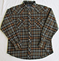 Wrangler Men&#39;s Heavyweight Western Flannel Shirt Size Large - £19.98 GBP