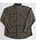 Wrangler Men&#39;s Heavyweight Western Flannel Shirt Size Large - £19.67 GBP