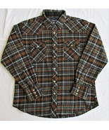 Wrangler Men&#39;s Heavyweight Western Flannel Shirt Size Large - $25.00