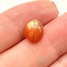 Flashy Natural India Sunstone Oval 10x9x5 mm Cabochon Gemstone for Jewelry - £27.36 GBP