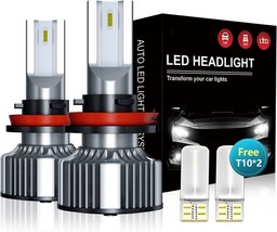 H11/H8/H9 LED Headlight Bulbs Replacement, for Low Beam/Fog Light 2Pcs - £22.85 GBP