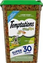 Temptations MixUps Crunchy &amp; Soft Adult Cat Treats Catnip Fever 1ea/30oz. - £25.28 GBP