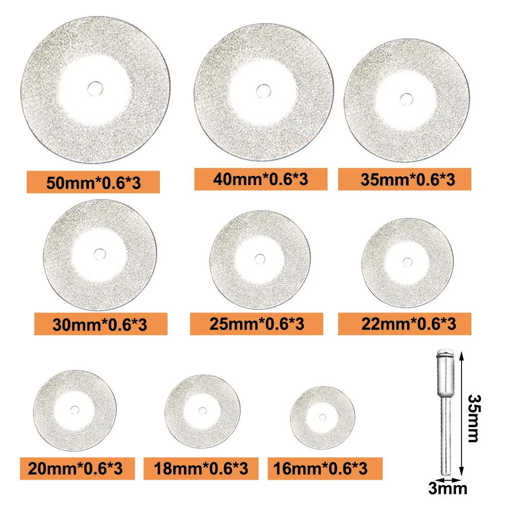 House Home Mini Diamond Cutting Disc Circular Saw Blade Set for Dremel Drill Rot - £19.30 GBP