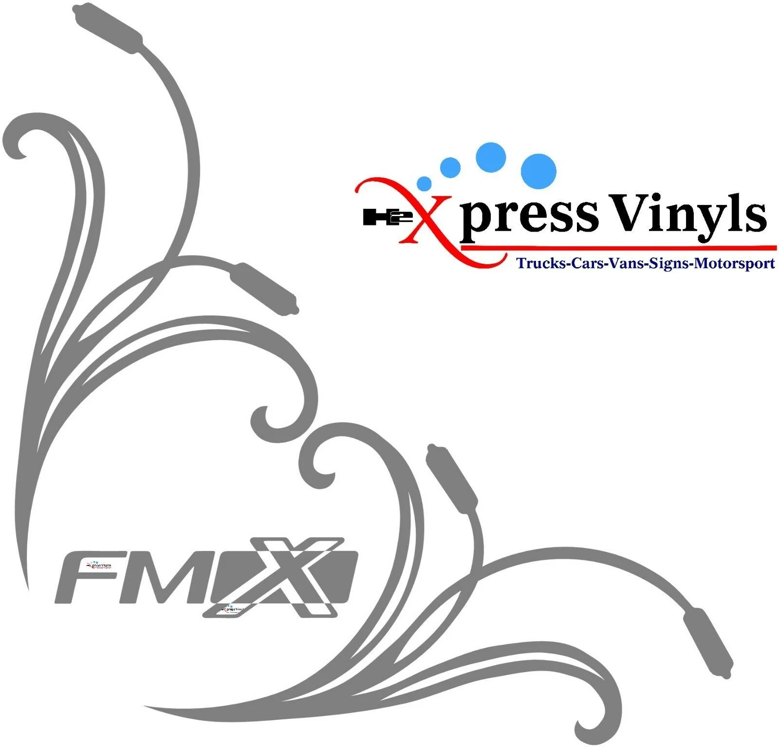 For  FMX window decals x 2 truck graphics vinyl stickers - $41.05