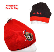 Ottawa Senators NHL Hockey Reversible Beanie Cap - Vintage Reebok Toque Hat 2010 - £15.73 GBP