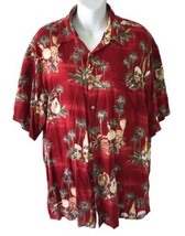 Campia Regular Fit Short Sleeve Hawaiian Shirt Men’s Size L Tropical But... - £12.62 GBP