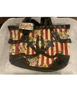 Betsey Johnson Handbag Tote Red White Striped Anchors - $13.46