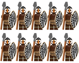 Medieval Total War Nubia Tribe Warriors Army Soliders Custom 10 Minifigures Lot - £13.92 GBP