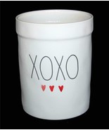 Large RAE DUNN Pink Red Hearts XOXO White Ceramic Utensil Holder / Wine ... - $86.42 CAD