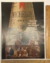 Vtg Print Ad Weekends Made for Michelob Beer Ski Slope 1970s Ephemera 13 x 9.75&quot; - £11.48 GBP
