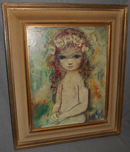 Ozz Franca Original Oil /Canvas Girl w/FLOWERS In Hair - £1,486.92 GBP