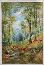 A Herd of Deer in the Forest - Handmade Unmounted Canvas - Original Oil Painting - £559.54 GBP+