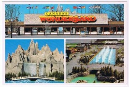 Postcard Canada&#39;s Wonderland Entrance Wonder Mountain Royal Fountain Toronto ON - £3.09 GBP