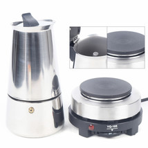 Stovetop Espresso Maker 450Ml/9Cup Italian Coffee Maker Moka Pot Stainless Steel - £54.72 GBP