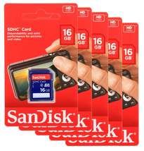 Lot of 5 x SanDisk 16GB SDHC Class 4 SD Flash Memory Card Camera SDSDB-0... - $54.78