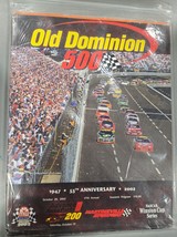 2002 Old Dominion 500 Program Kurt Busch Winner - £11.44 GBP