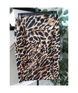 Express Design Studio Pencil Skirt Women&#39;s 2 Multi Wide Band Waist Leopa... - $35.20 CAD