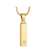 Gold Bar Crystal 14 KT Gold Cremation Jewelry Urn - $1,066.74 CAD