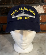 Vintage USS Alabama BB-60 USA Navy Blue Adjustable Hat Cap By JHats - $52.07 CAD