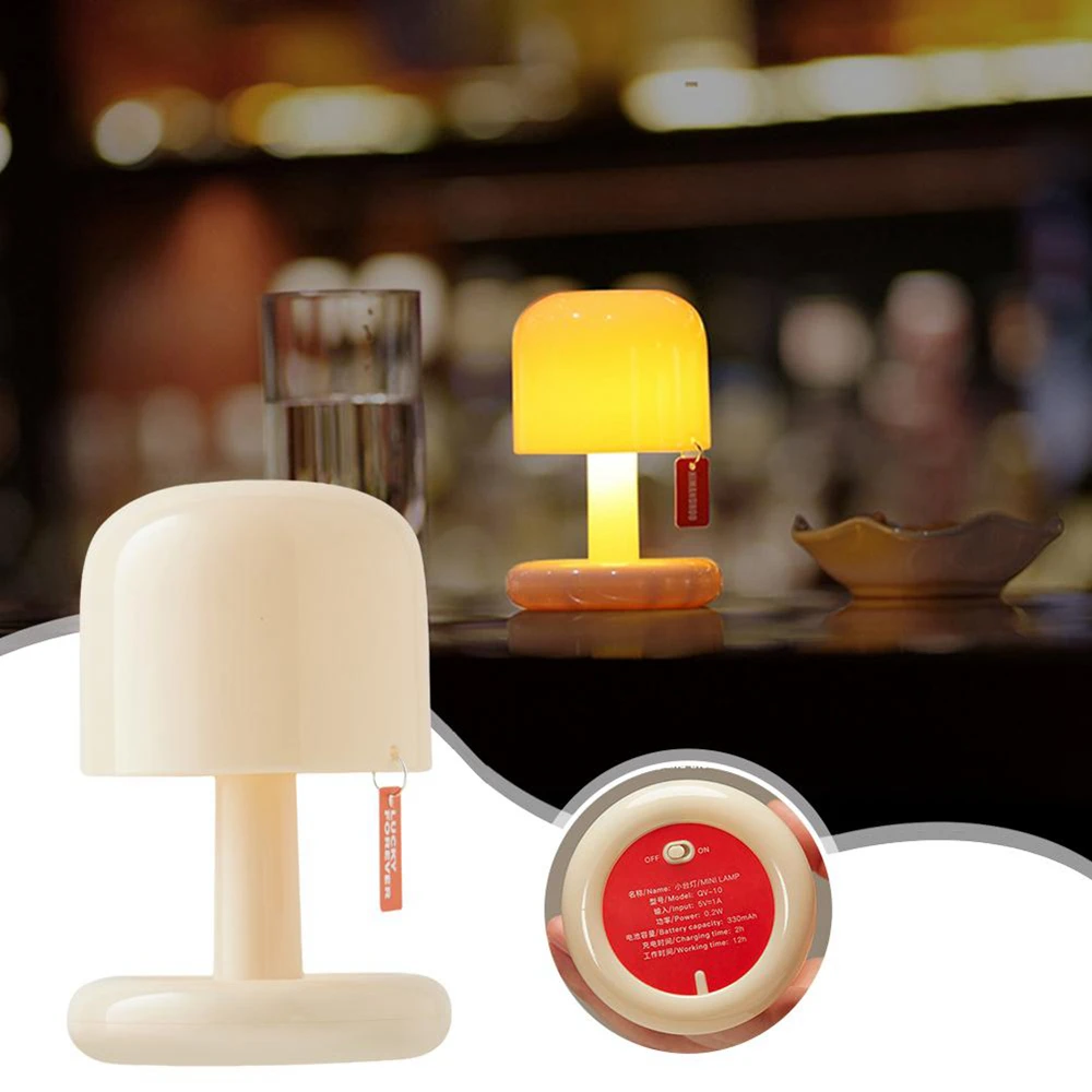 Creative LED Mushroom Table Lamp Tabletop Mini Sunset Night Light For Ki... - $17.49