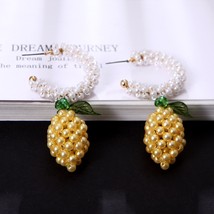 Ztech Za Style Imitation pearl Round/Oval Pendant Long Tassel Earrings For Women - £8.00 GBP