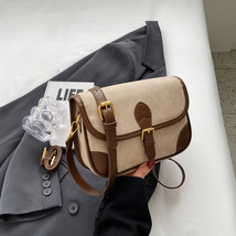 Retro Elegant Shoulder Bag Summer New Trendy Simple Stitching Contrast Color Com - £32.85 GBP