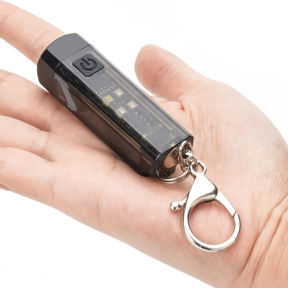 LED Mini Flashlight USB Charging IPX4 Waterproof Keychain Flashlight 7 Lighting - £10.07 GBP+