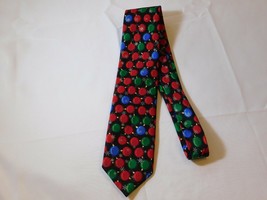 Yule Tie Greetings Hallmark Tie Neck neckwear Christmas Decorations print EUC - £16.45 GBP