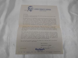 Old Vtg 1950&#39;s Gerber&#39;s Baby Foods Typed Correspondence Letter Dan Gerber Signe - £23.65 GBP