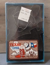 Fox Run 1980 5pc Metal Texas Cookie Cutters Boot Hat State Pig Armadillo?? - £9.71 GBP