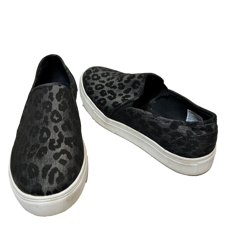 Primary image for Magellan Outdoors Womens Black Leopard Print Slip On Loafers Sneakers Size 9B